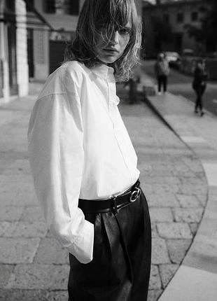 Белая рубашка h&amp;m 100%котон 3