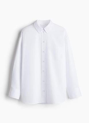 Белая рубашка h&amp;m 100%котон 4