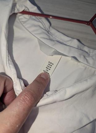 Белая рубашка h&amp;m 100%котон 7