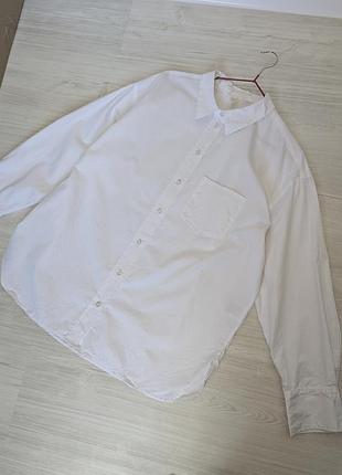 Белая рубашка h&amp;m 100%котон 6