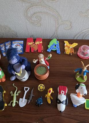 Лот колекційних іграшок kinder кіндер mcdonald's хеппі мил pokémon