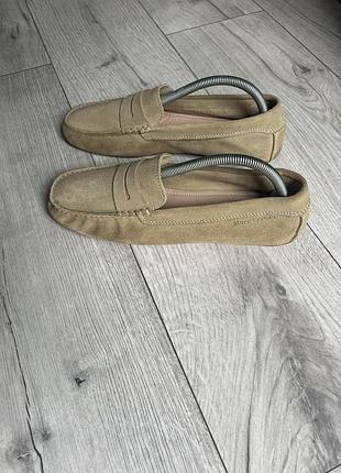 Мокасины бежевые замшевые бренда marc o'polo