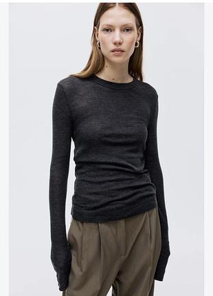 Лонгслив з вовни h&m edition