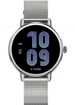 Смарт-годинник blackview x30 1,26" ips 360×360 bluetooth з пульсометром і крокоміром 320 маг silver (6931548327080)