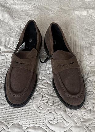 Замшеві лофери zara 41 розмір