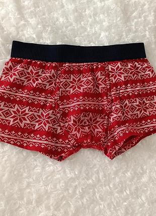 Красные боксерки коттоновые трусы мужские f&amp;f m м 10 38 46