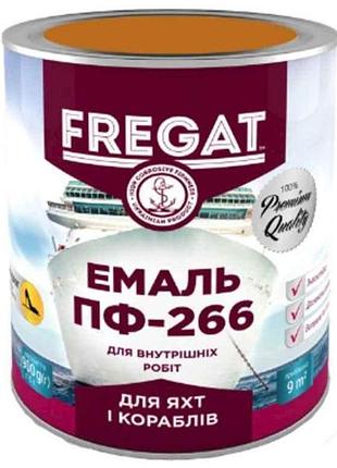 Эмаль алкидная пф-266 желто-коричневый 0,9кг для пола тм fregat