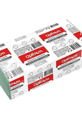Полотенца бумажные (однослой) v-состав 160шт зеленый optimum тм pro service
