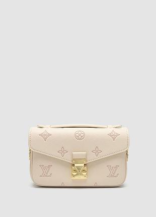 💎 louis vuitton pochette métis east west bag milky white/peach