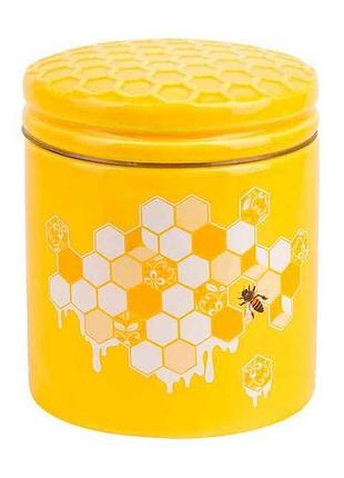 Банка 480мл керамическая для сыпучих продуктов honey тм bonadi