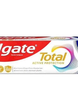 Зубная паста 75мл total active protection комплексное отбеливание тм colgate