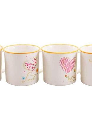 Чашка 300мл pink love, ассорти, в под. коробке sh25013 тм prc