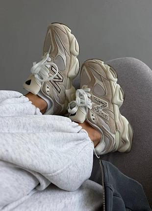 Кроссовки женские new balance 9060 | beige / leopard