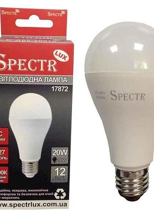 Лампа світлодіодна 20w e27 6000k a65 1800lm c-a65-20276 (17872) тм spectr lux