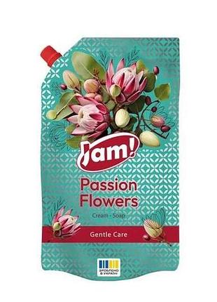Крем-мыло жидкое 900мл дом-пак passion flowers с глицерином тм jam