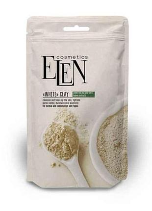Глина косметична 40мл біла з екстрактом зеленого чаю та алое вера тм elen cosmetics