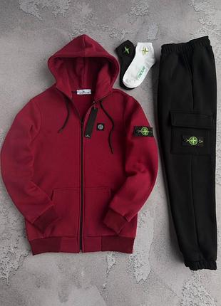 Теплый костюм stone island зима на флисе 
2 пары носков в подарок