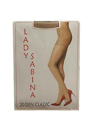 Колготи капронові classic 20 den (5р.) (natural) тм lady sabina