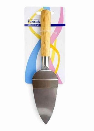 Лопатка для торту, деревяна ручка 5х24,5см sd30912 тм prc