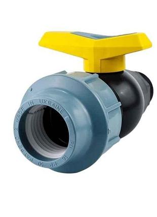 Кран d=63 2 шаровой (зажимной/звственная резьба) тм santehplast