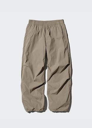 Uniqlo heattech parachute trousers жіночі теплі штани парашути на флісі