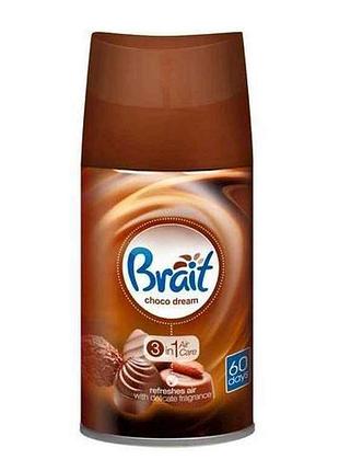Сменный баллон д/автом-го аром-ра воздуха choco dream 250 мл тм brait