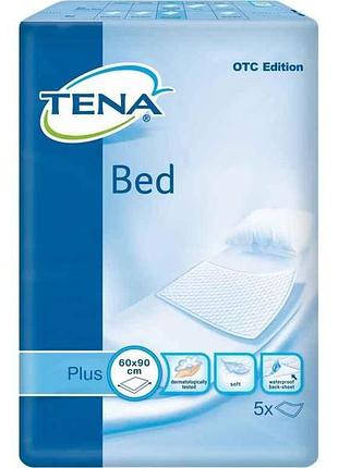 Пеленки поглощающие bed plus (60х90см) 5 шт тм tena