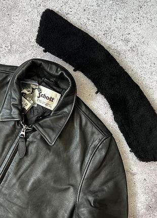 Нова шкіряна куртка бомбер пілот schott nyc lcplane leather jacket (м) 2