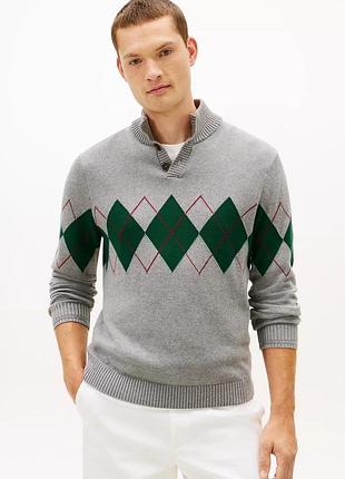 Светр з прямим коміром argyle tommy hilfiger