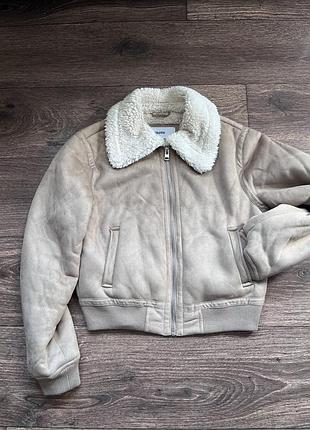 Куртка дублянка замш  cropp