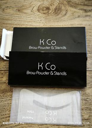 Набір пудр і трафаретів для брів four pan brow powders & tranics
