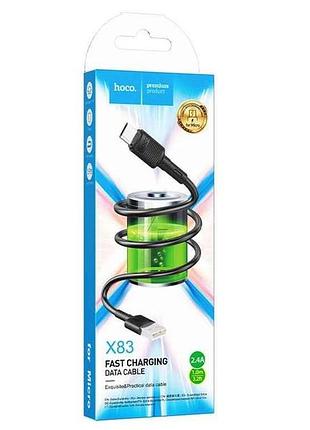 Кабель microusb x83 2.4a 1м тм hoco