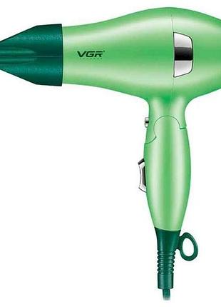 Фен дорожный 1000вт складной v-432 green, 2 скорости тм vgr