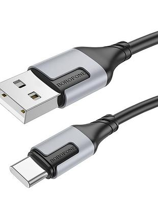 Кабель для заряджання usb borofone bx101 creator usb/type c 3a 1 метр чорний