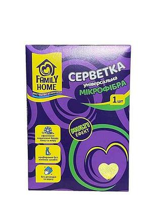 Салфетка для уборки 1шт унов multi эффект тм family home