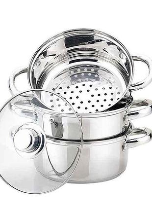 Пароварка з нерж. сталі 2л mr-2900-18 тм maestro