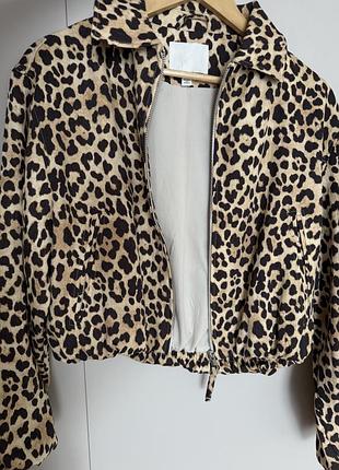Бомбер h&m жіночий леопардовий 5