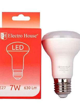 Лампа світлодіодна led гриб r63 e27 7вт 4100к eh-lmp-r63 тм electrohouse