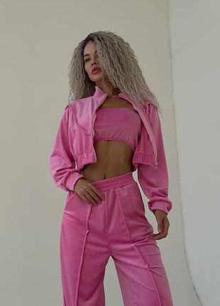 Костюм женский тройка велюровый❌💝💝💝💝