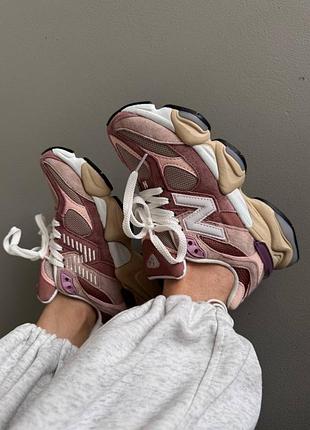 Кроссовки женские new balance 9060 | brown/beige premium