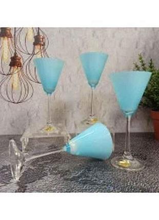 Набор бокалов 90мл 4шт для мартини pralines blue d5249 тм bohemia