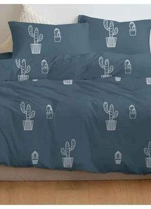 Комплект постільної білизни 1,5-х сп (2 нав.70х70) cactus бязь gold lux тм timetosleep