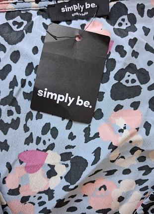 Платье миди с длинным рукавом на запах simply be 8