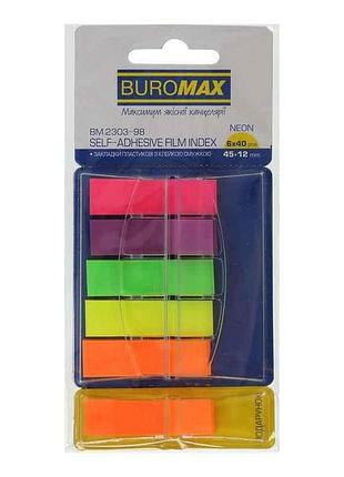 Закладки pop-up (51)х40л. пласт. neon 45x12мм, ассорти bm.2303-98 тм buromax