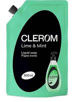 Мыло жидкое 500мл дой-пак lime and mint тм clerom