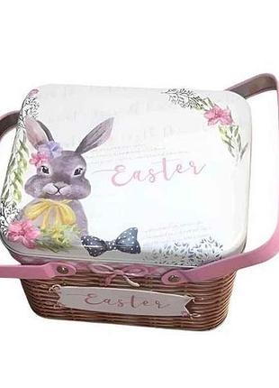 Кошик великодній easter bunny 15х12,5х10,5см r40527-r тм stenson