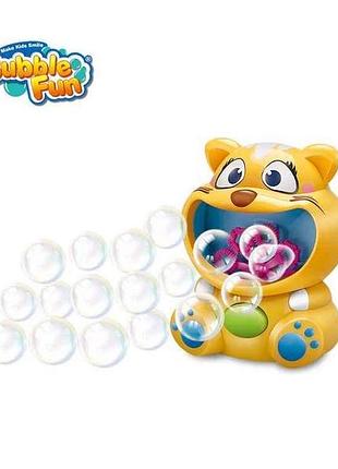 Машинка для пузырей на батарейках кот (16x15x20.7см) bubble fun тм bubble fun