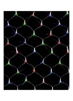 Гирлянда сетка прозрачная 100led 1.2*1.2м мульти 1590-01 тм китай