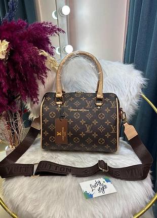 Сумка коричнева монограм 25 см 96303