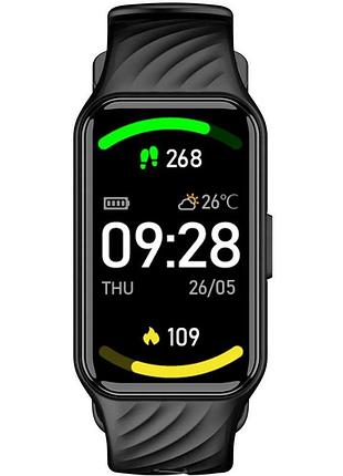 Смарт-годинник blackview r10 1,47" tft 320×172 bluetooth 5.2 з пульсометром і крокоміром 300 маг black (6931548319320)